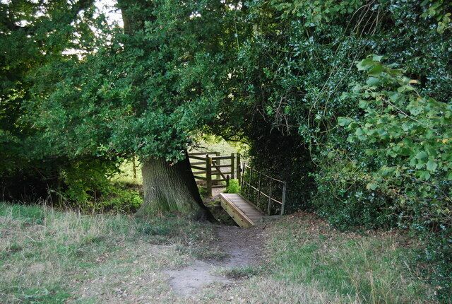 Footbridge on the path to Crockham Hill