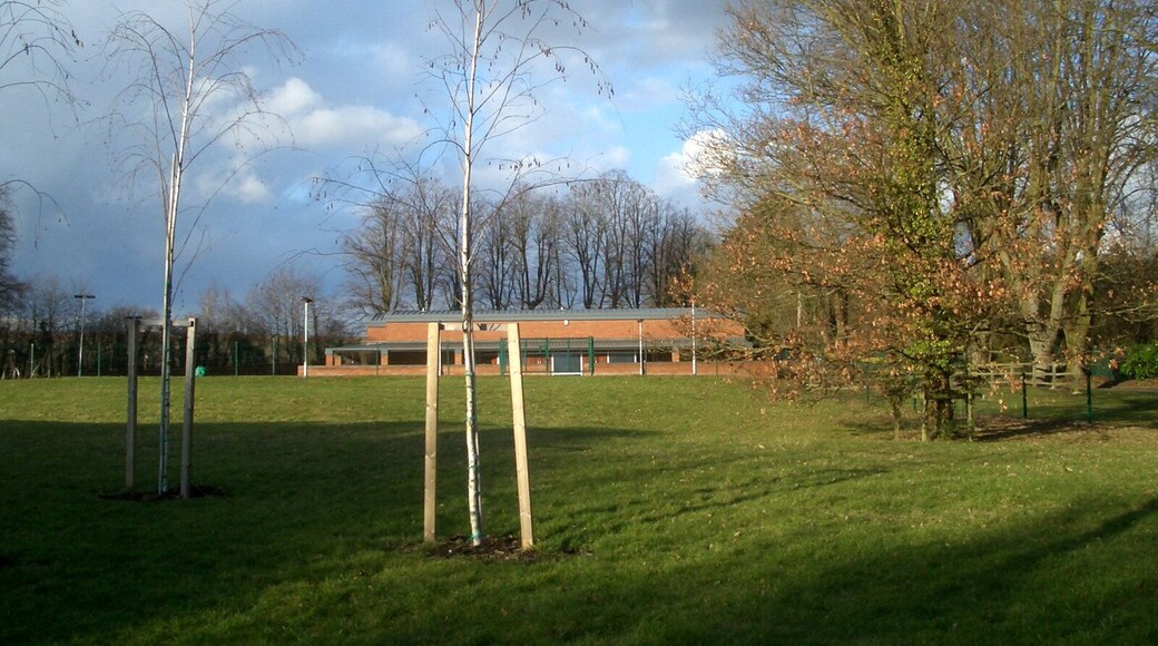 Brethren's Meeting Room This is quite a new development by the Plymouth Brethren. No chance of getting any nearer, they've spent a lot of money on fencing.