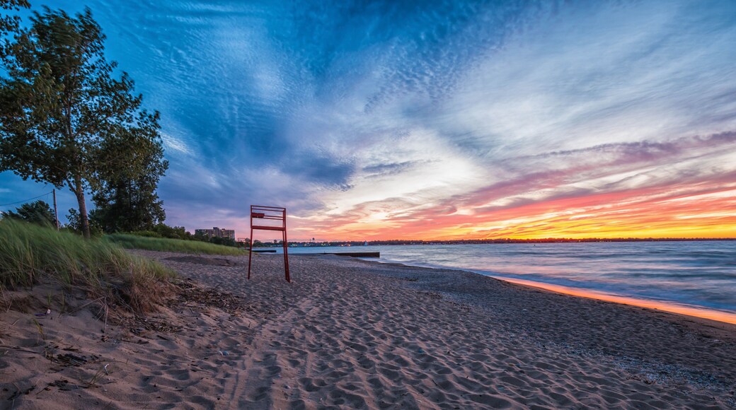 Sunset Blaze on Lake Huron