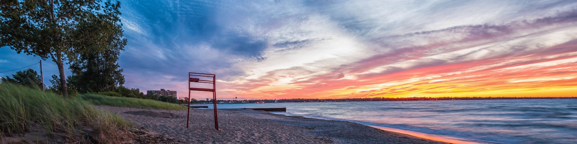 Sunset Blaze on Lake Huron