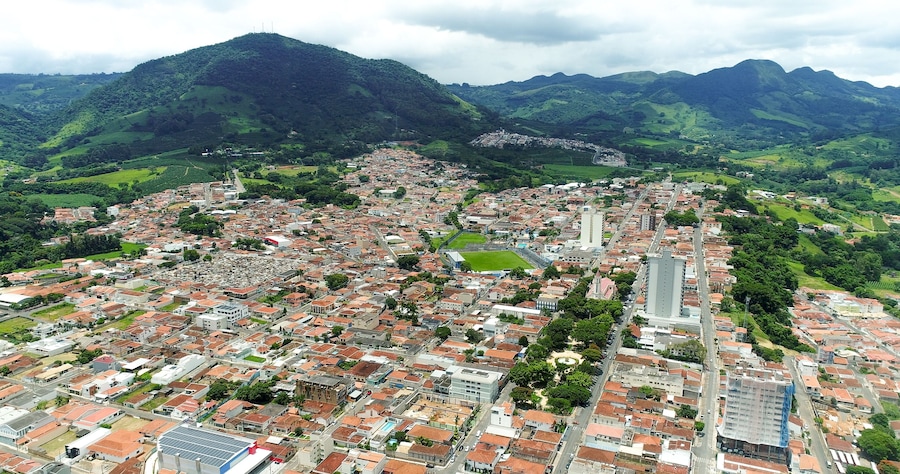 Aerial image of Alfenas, city of Minas Gerais