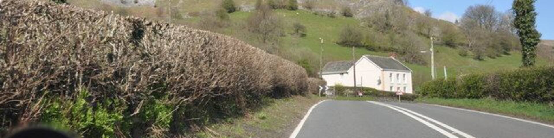 The A4607 with Craig-y-Nos