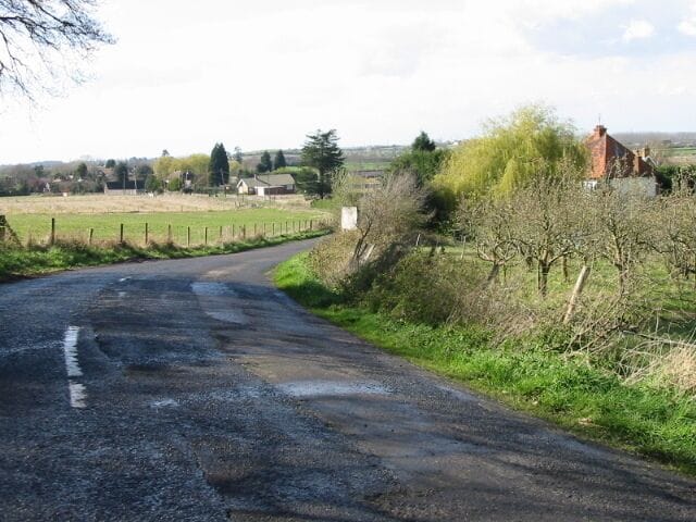 Looking along Dargate Road to Dargate village
