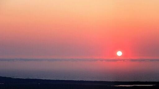 Sunrise over the Indian Ocean from Jupiter Hill (so called, because one of the other volunteers thought the red light on top of the telephone mast was Jupiter on one of the first nights)