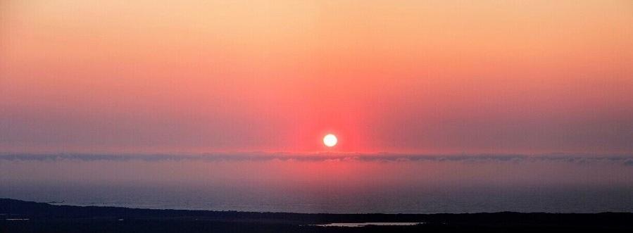 Sunrise over the Indian Ocean from Jupiter Hill (so called, because one of the other volunteers thought the red light on top of the telephone mast was Jupiter on one of the first nights)