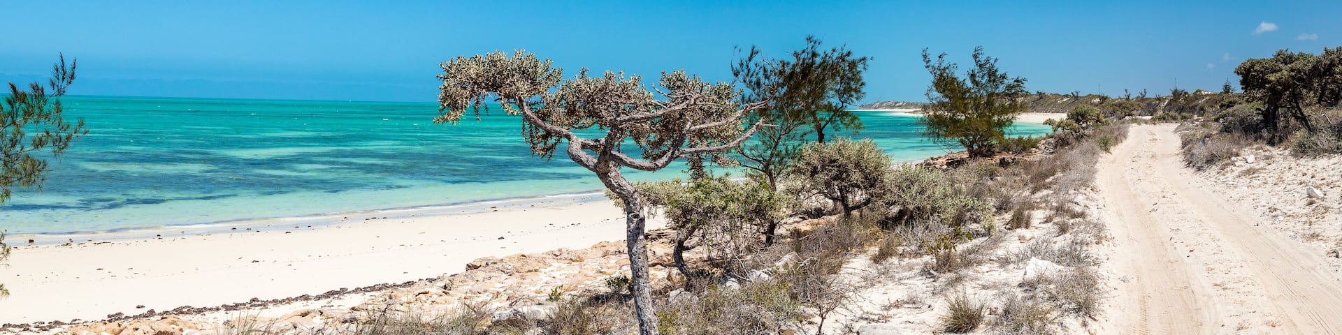 Panaroma along the road from Ifaty to Mamirano bay, Tulear. Madagascar