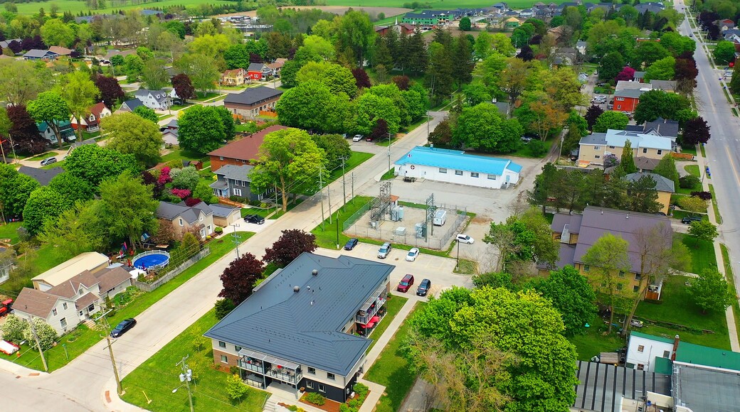 Aerial of Harriston, Ontario, Canada