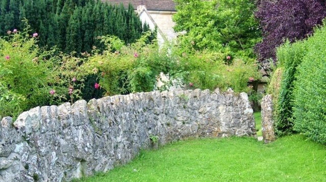 Squeeze stile, Woodborough A squeeze stile found in the wall of the churchyard.