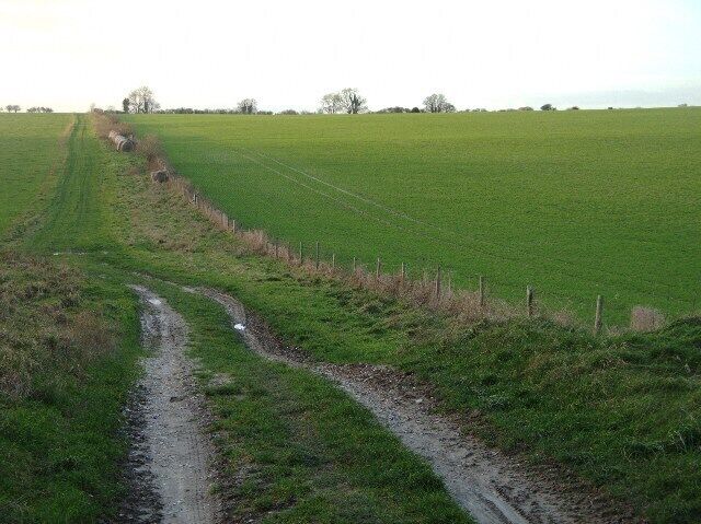 Unmarked farm track One of the local farmers appears to use this track to gain access to the plain.