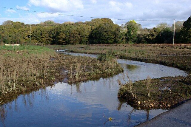 Tidal Creek near Aveton Gifford Taken from the tidal road which crosses the mouth of the creek.