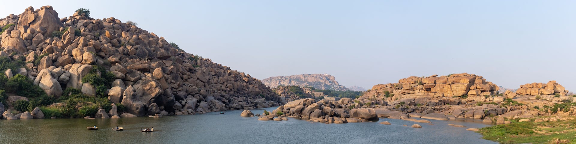 Fleuve Tungabhadra à Hampi, Inde