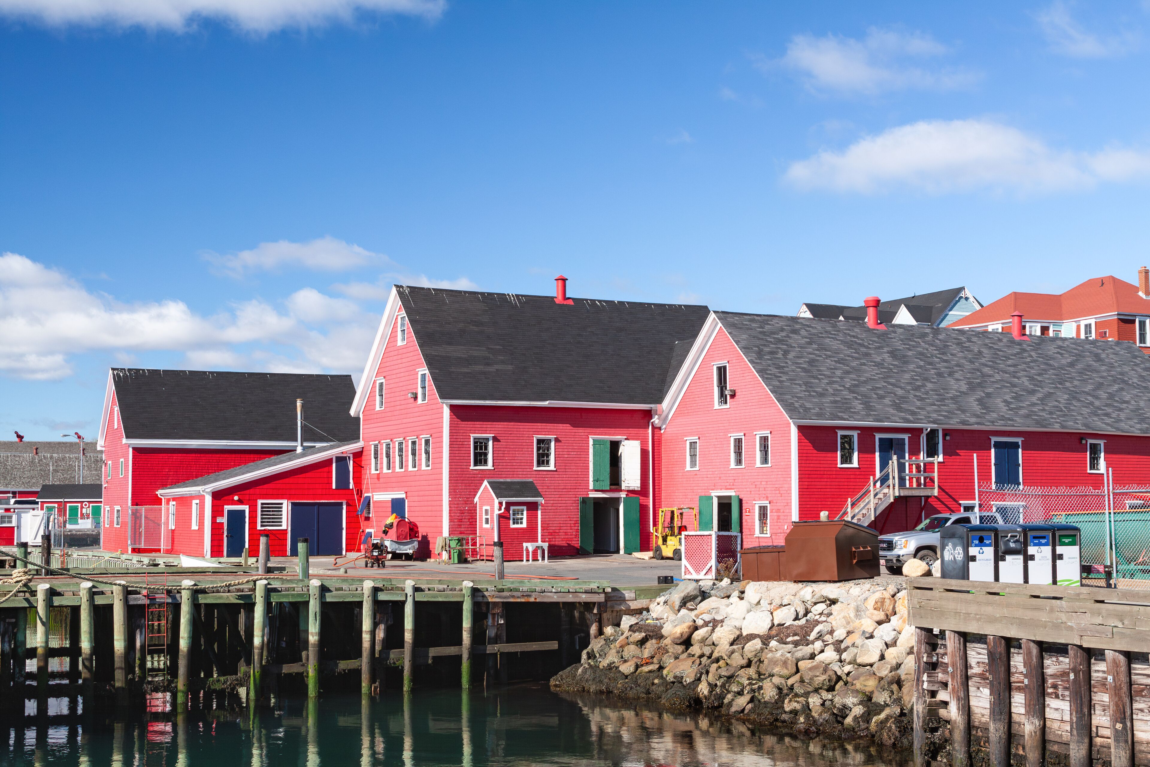 Ehemalige Lagerhäuser im Hafen von Lunenburg