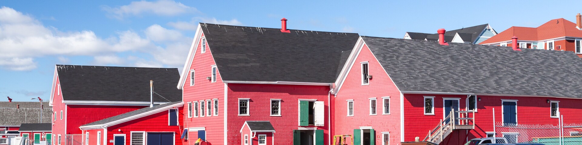 Ehemalige Lagerhäuser im Hafen von Lunenburg