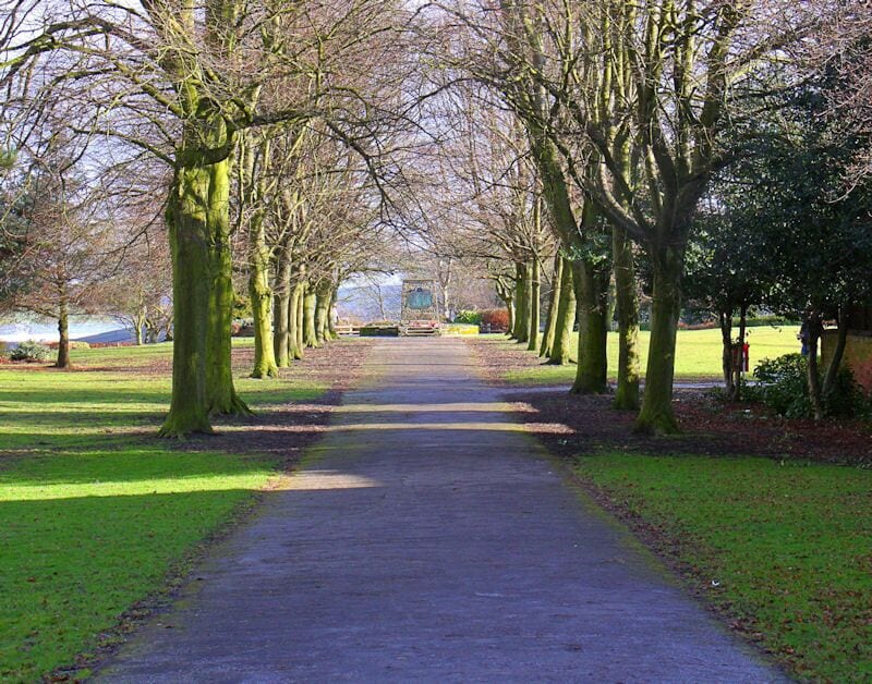 Heanor Memorial Park A view of the memorial taken from south entrance of the park.