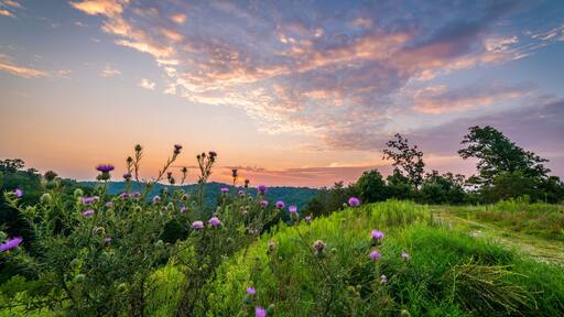 Sunset in the Mountains