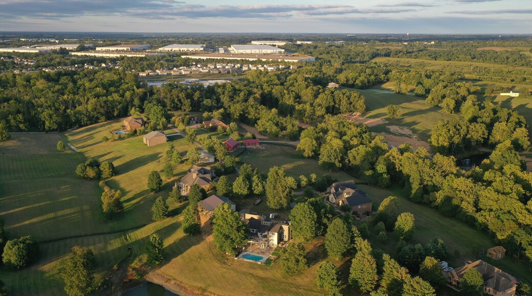 Rural Neighborhood Warehouse Buildings Nearby