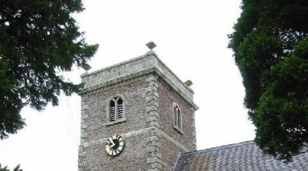 West tower and south porch of St Edith's parish church, Church Pulverbatch, Shropshire
