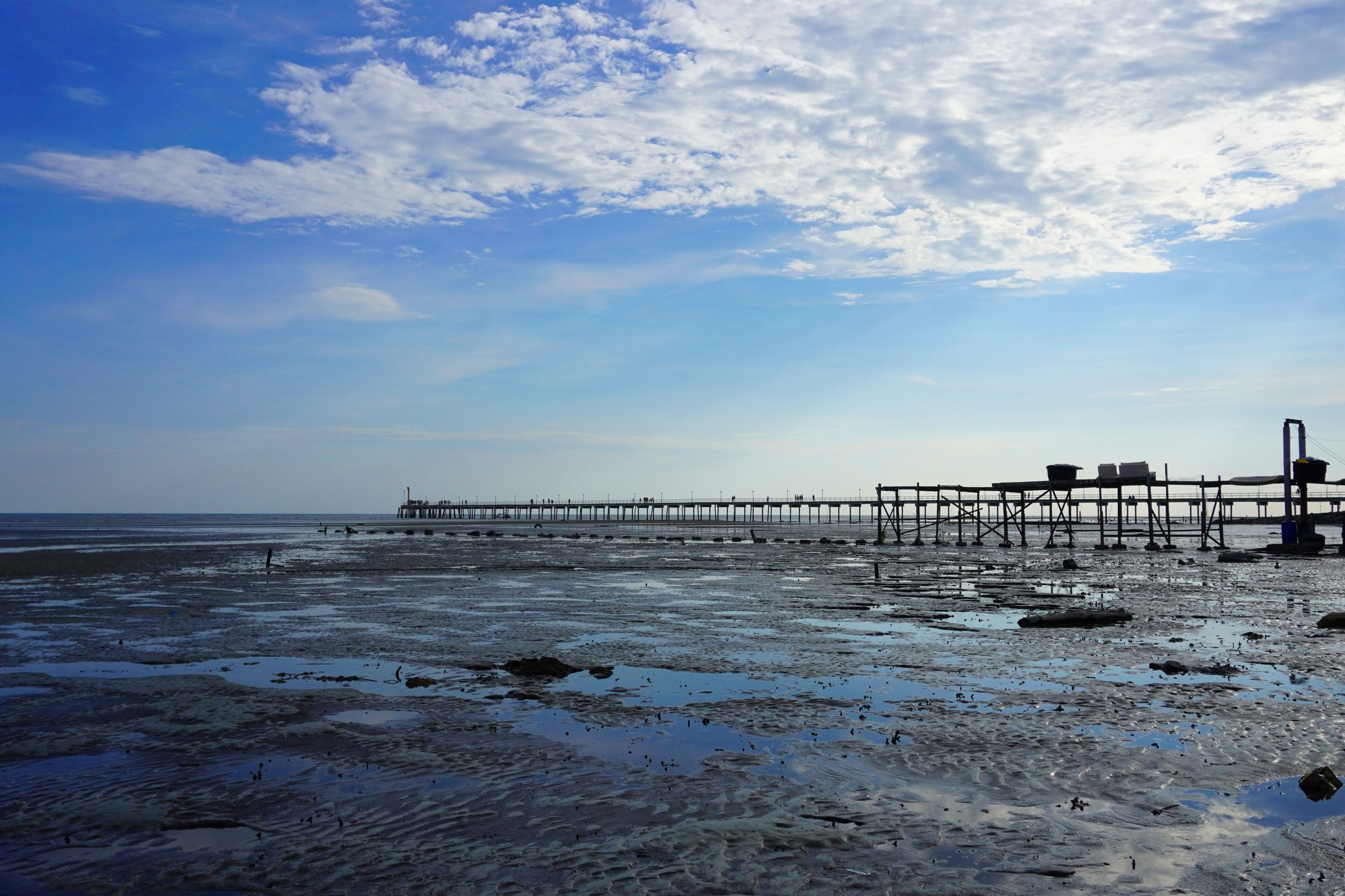 Beautiful sunset view of Tanjung Sepat. Tanjung Sepat is a small and vibrant fishing village in Selangor.