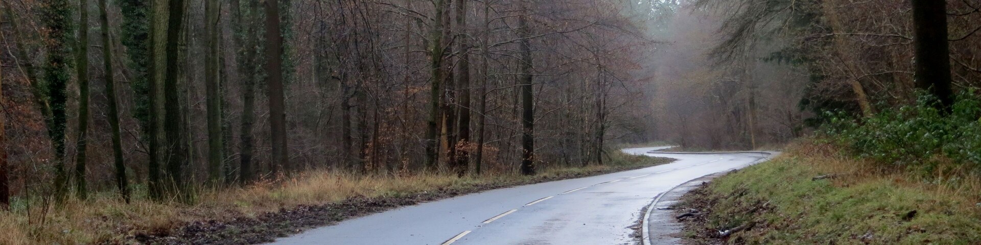 Empty Road between Parkend & Whitecroft - Feb 2014