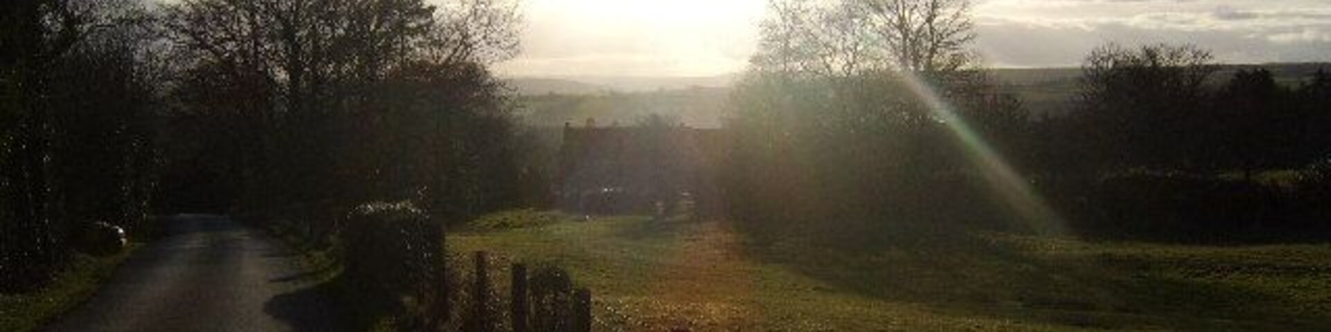 Black Hall near Harperley Hall. Black Hall taken from the road down to Harperley on a very sunny evening in February.