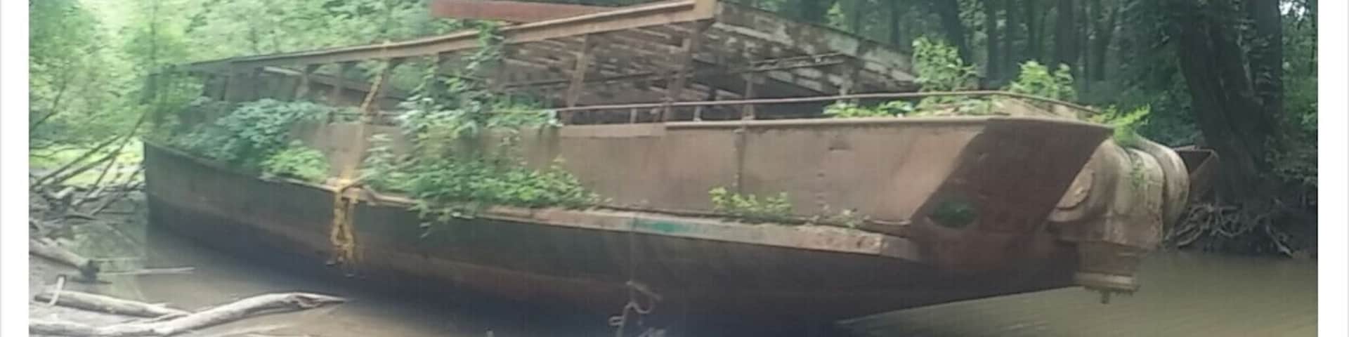 A shipwreck on the Ohio River?! On Taylor Creek, a tributary of the Ohio River in Petersburg KY. is the final resting spot of a 112 year old, 186 foot long ship. Initially a private yacht known as "The Celt", the Navy acquired the ship for patrol duty during WWI and renamed the USS Sachem. The vessel was called into duty again for WWII and renamed the USS Phenakite. Then sold to Circle Line where it circled Manhattan providing sightseeing tours of the city skyline known as the "Sightseer" and the "Circle Line V." Somewhere along the history of this vessel it was also used in an experiment by Thomas Edison and made an appearance in the Madonna video "Papa Don't Preach".
The wreck can be found on Google maps and can be accessed more or less legally by kayak. For those of you in the same boat as me, that being, no boat; the adventure is a little more "trespassy" From the Kentucky side there is a road that will take you fairly close to the wreck. Then you'll have a short trek through what is most likely private property to make it down to the water's edge. Who knows how much longer this odd piece of history will remain. So, it's worth the adventure to check out this #localgem