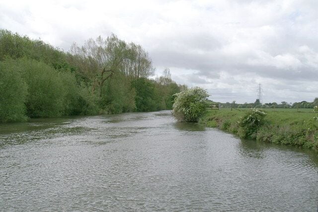 River Thames by Hanging Copse Looking up stream.