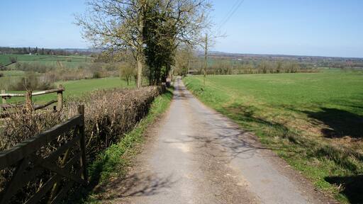 The track to Oddington Hill Farm
