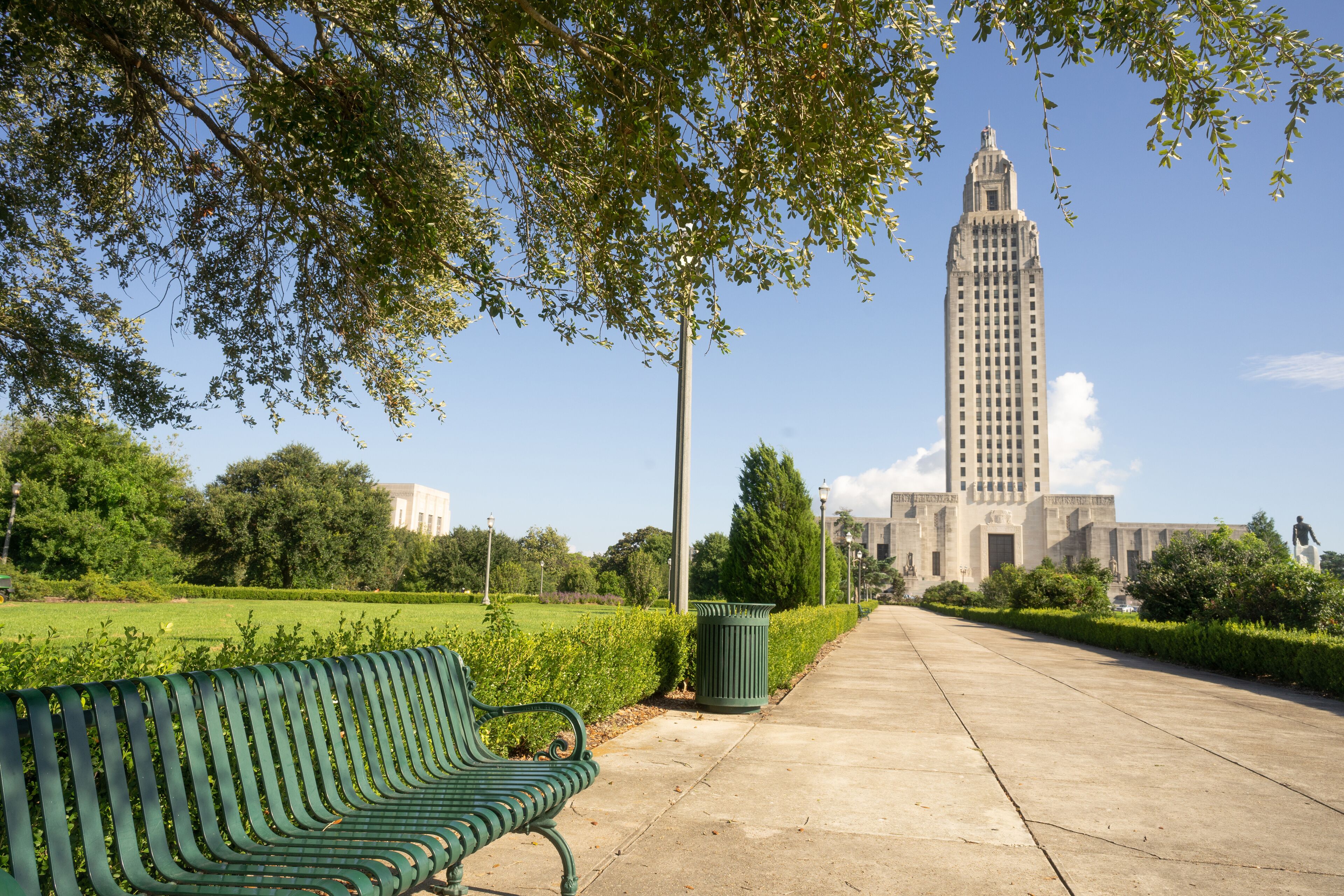 Blue Skies at the State Capital Building Baton Rouge Louisiana