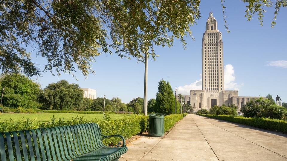 Blue Skies at the State Capital Building Baton Rouge Louisiana