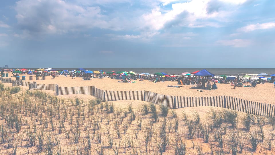 Beach During the Summer on the East Coast of the United States in Ocean City, New Jersey