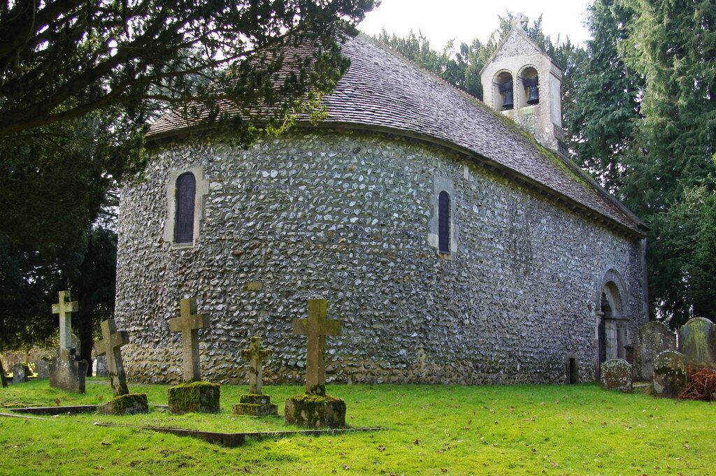 Church of England parish church of St Swithun, Nately Scures, Hampshire: view from the northeast