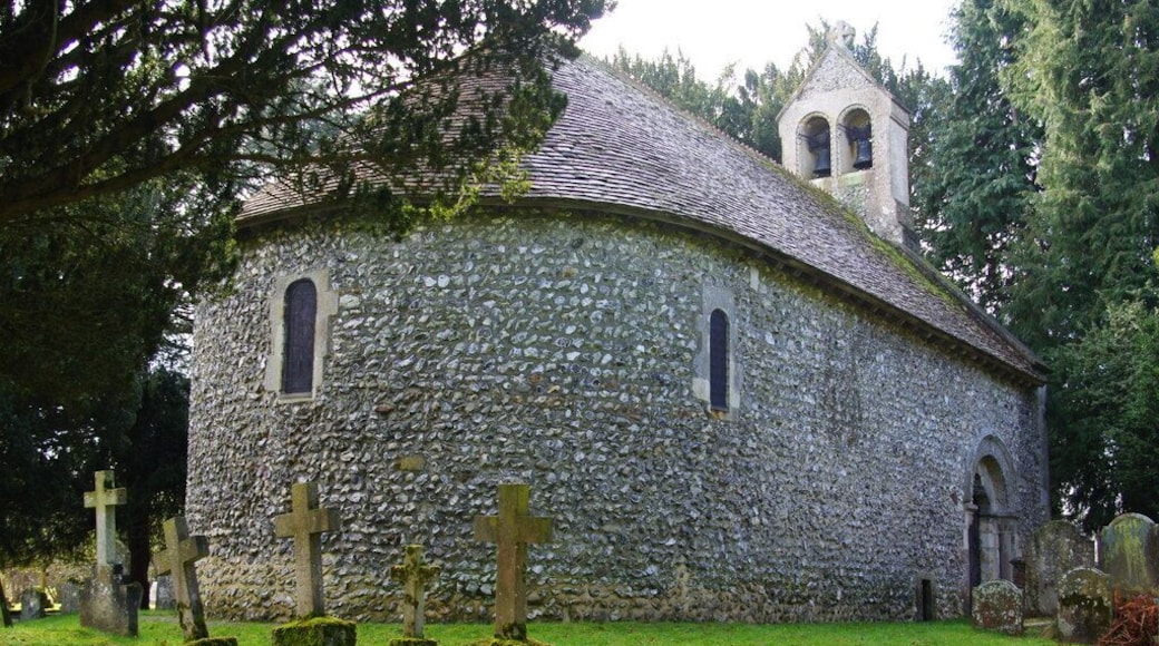 Church of England parish church of St Swithun, Nately Scures, Hampshire: view from the northeast