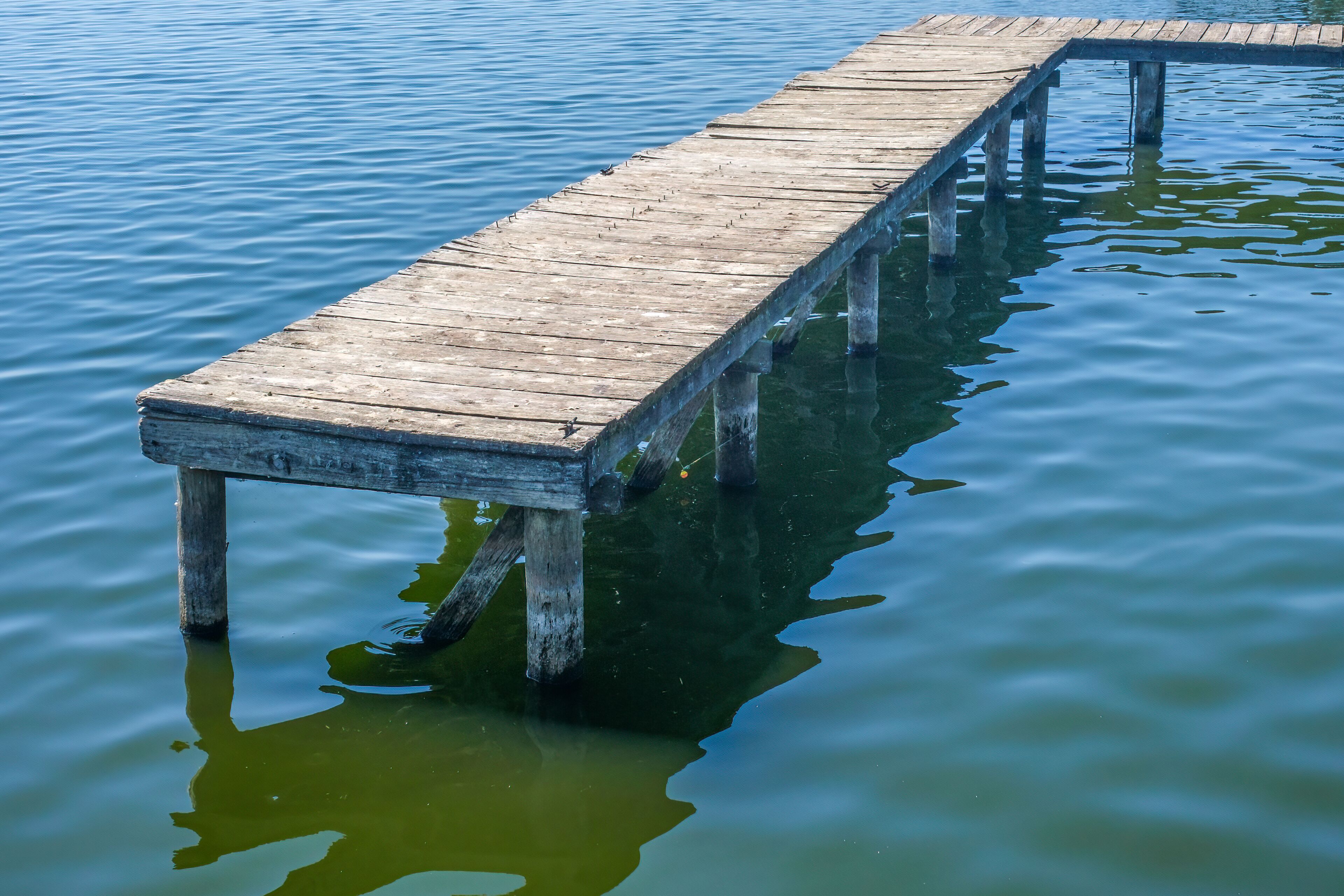 Old Wooden Pier on the False River in Louisiana, USA