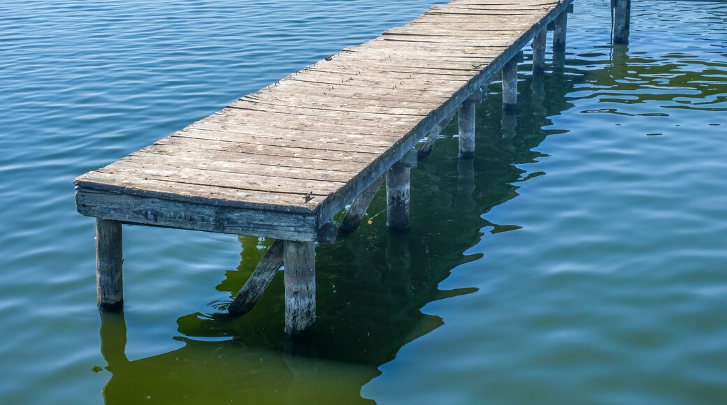 Old Wooden Pier on the False River in Louisiana, USA