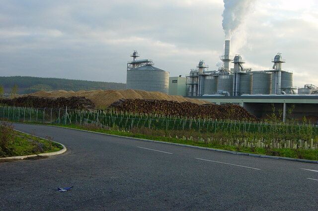 Eggers The factory processes wood waste into chipboard