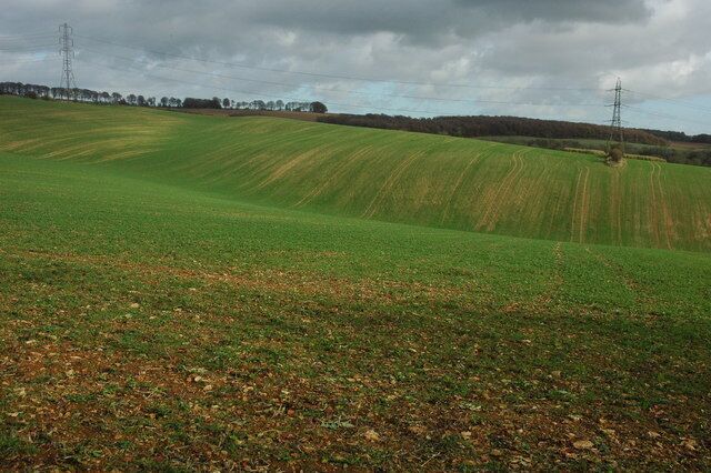 Arable land in the Churn Valley Arable land to the easy of Westbury Farm in the Churn Valley.