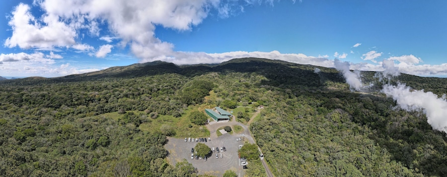 Aerial View of the Rincon de La Vieja Volcano and National Park in Guanacaste, Costa Rica