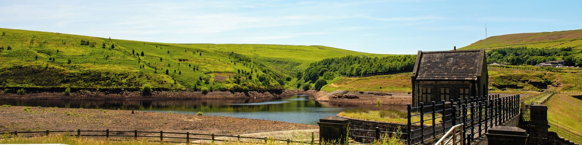 Butterley reservoir lies just south of Huddersfield in England and is a popular place for hiking and fishing.
