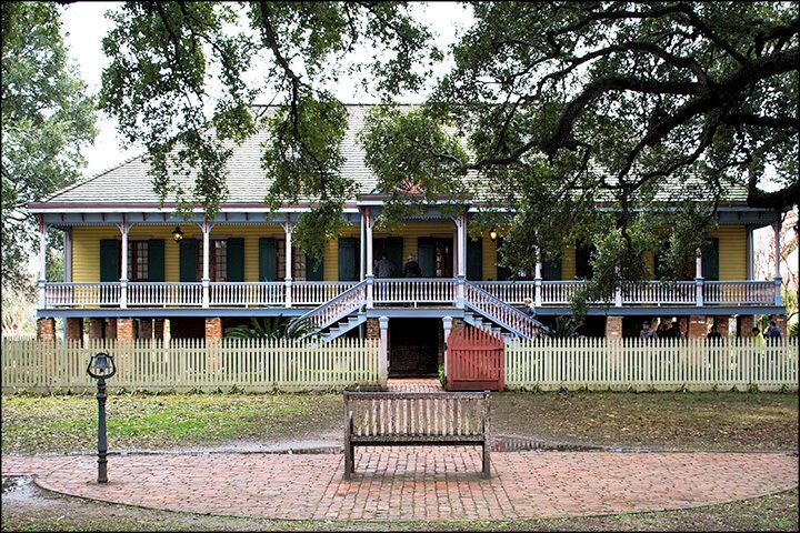 Laura Plantation, near Vacherie, Louisiana, is one of the few restored Creole plantation houses along the River Road between Baton Rouge and New Orleans. Its architecture is more reminiscent of Caribbean plantation houses than it is the movie version of Tara in Gone With the Wind.
http://timeanddestination.com/laura-plantation-louisiana/