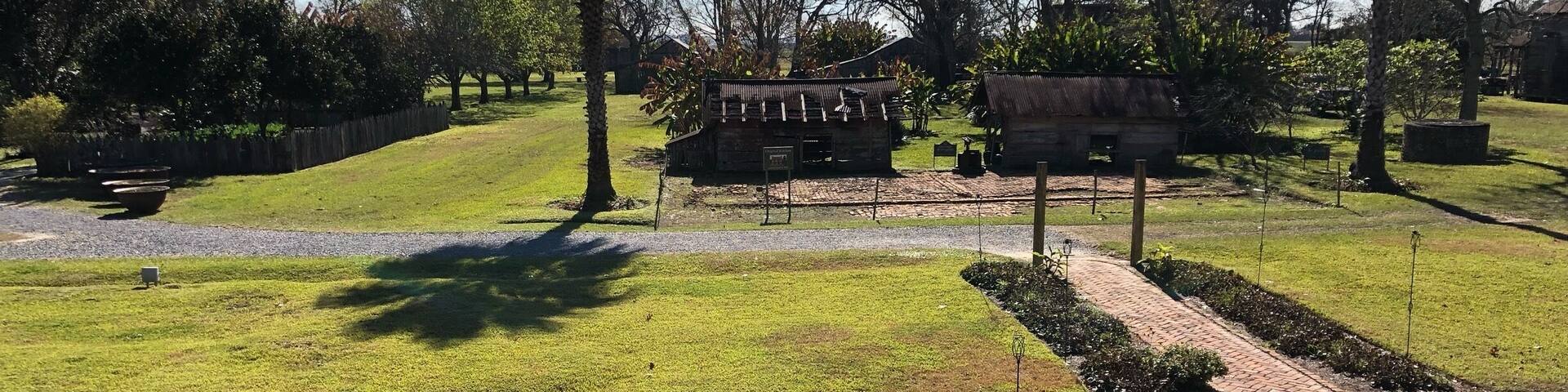The ugly and sad parts of American history. These cabins were the home for slaves since the early 1800s. The insane thing is that the last families of African slave decent moved out of these cabins in 1977!