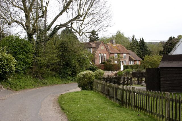 Crundale The house on the left was once the village school.