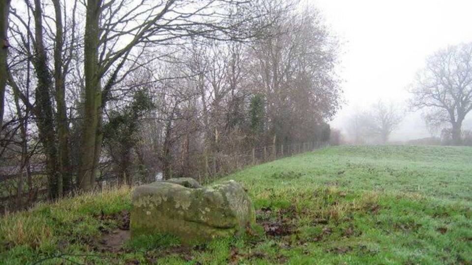 The Wroth Stone The Wroth Stone lies atop a low mound, close to the A45, and is found just off the public footpath to the left of the properties opposite Freeboard Lane. For more information on this ancient site I suggest looking at www.themodernantiquarian.com/site/2452
