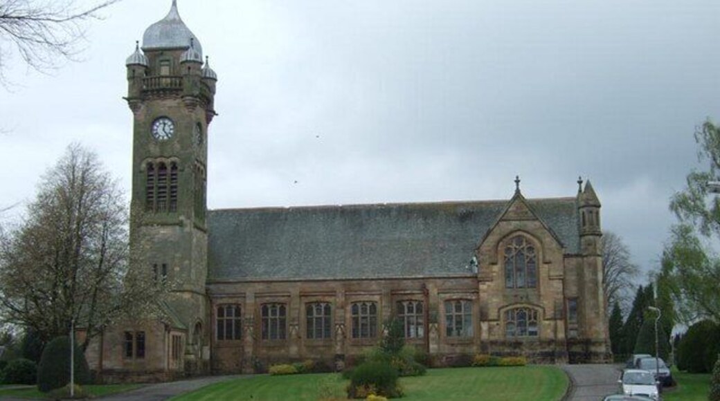 Mount Zion Church, en:Quarrier's Village, near Kilmacolm, Renfrewshire. Taken from Geograph here by Simon Johnstone