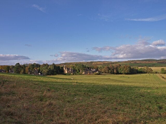 Quarriers Village Field leading down to the River Gryfe to the East of the village.