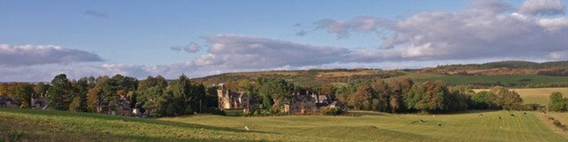 Quarriers Village Field leading down to the River Gryfe to the East of the village.