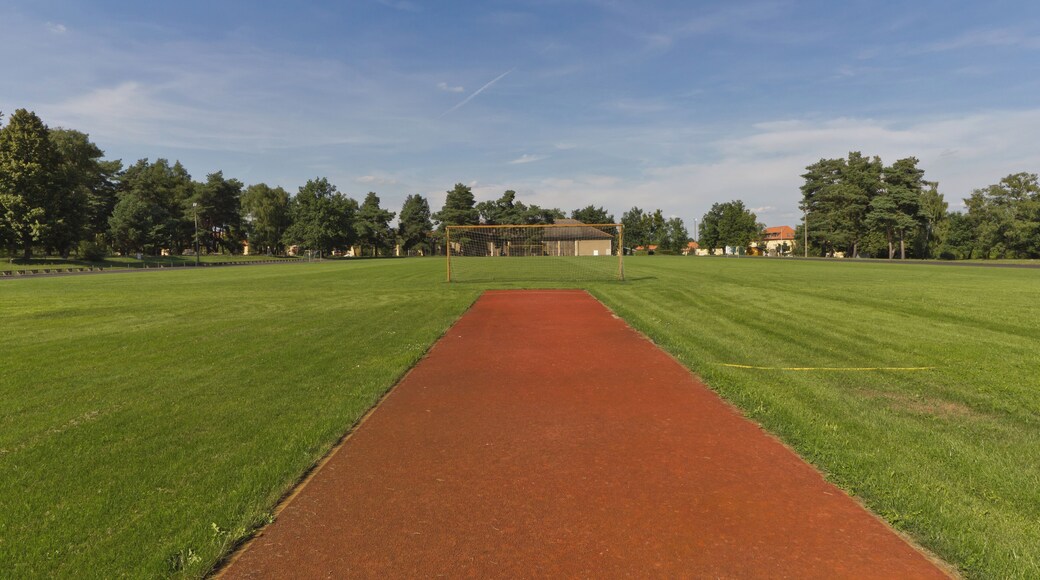 Playing field in the Berlin Olympic Village (built for the 1936 games) near Berlin, Germany