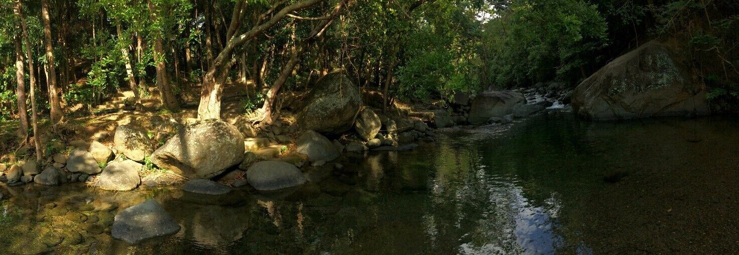 It was just a 15-minute hike to Maligaya Park Resort and down to this wonderful stream. It was early in the morning on a weekday so fortunately, I got the whole area for myself. 

The gentle sound of the water flowing on the stream, fresh kisses of air on my skin and birds chirping on the trees, for me was nature's way of saying it's what I needed at that moment. Plus, who does not want the thrill of bathing on this stream alone? 

One with nature. Peacefulness and Tranquility achieved!