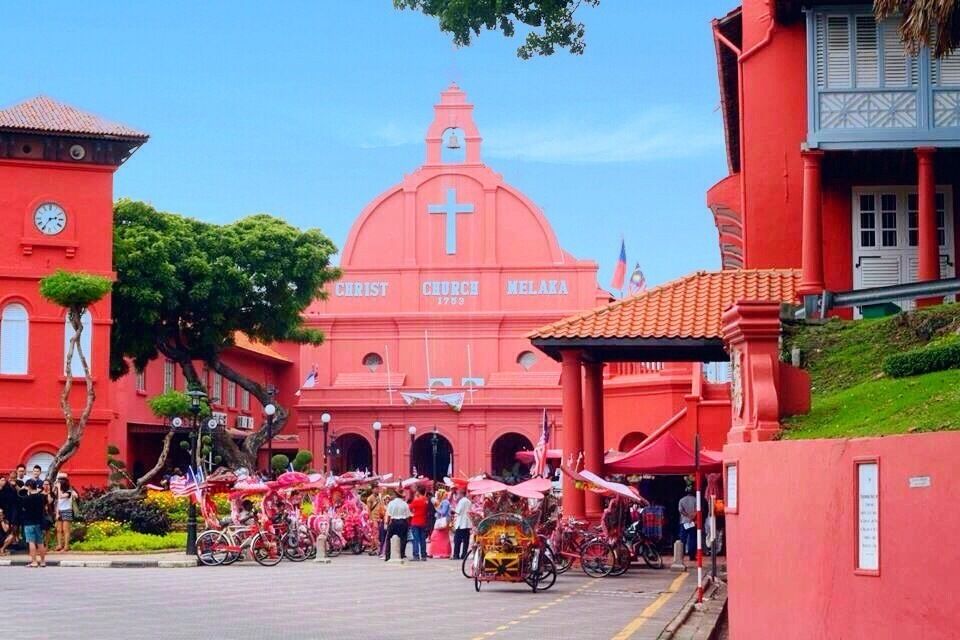 The Red District of Malacca, Malaysia. 