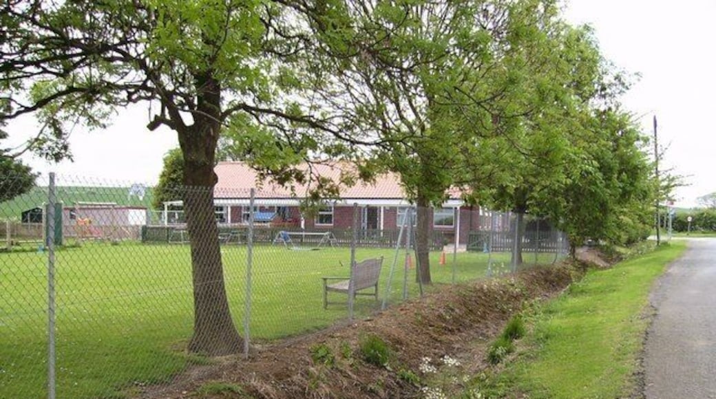 Playground, Utterby Primary School The school is situated at the end of Pear Tree Lane.