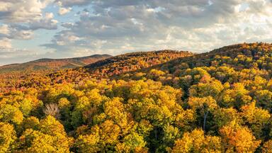 Beautiful fall foliage near Eustis, Maine - Carrabassett Valley